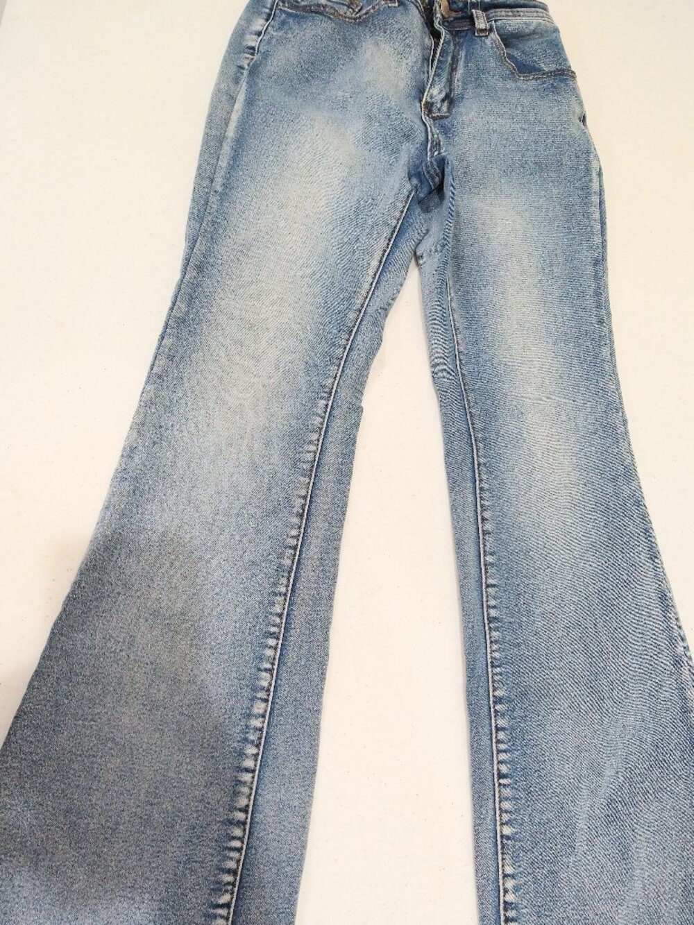Shein Pants | Light Blue Embroidered Flare Jeans | Size 27